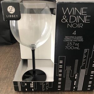 Libbey Large Red Wine Glasses 4